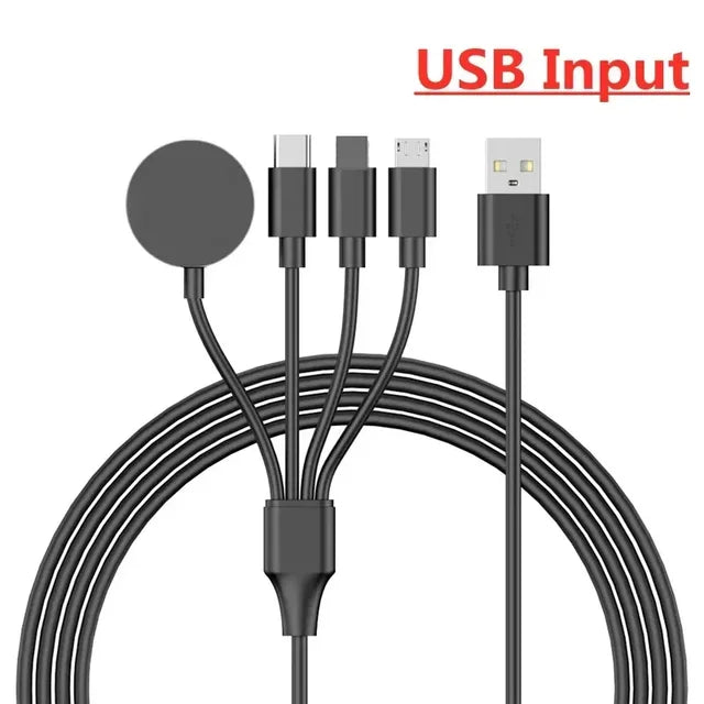 Mobile watch compatible with Apple iWatch four in one wireless charging cable digital wireless charger round four in one - Korvel