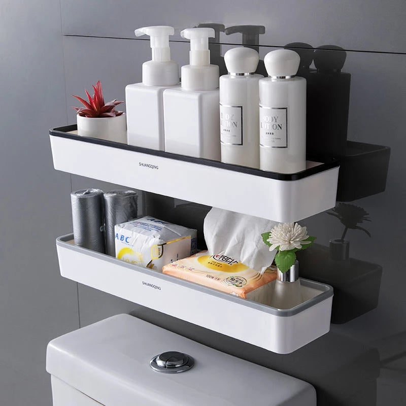 Suction Cup Bathroom Rack - Nail-Free & Drill-Free