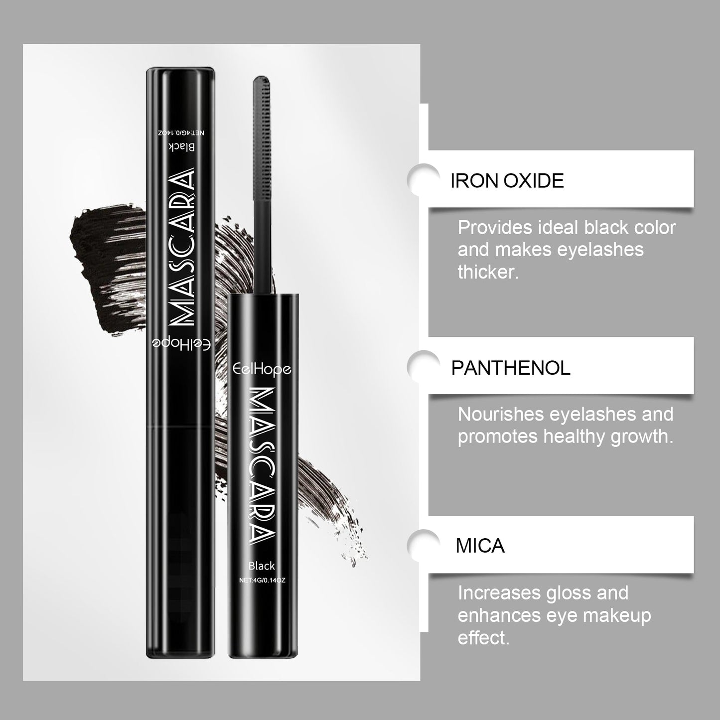 Black Mascara Long-Lasting Long-Lasting Makeup Natural Beautiful Curling Does Not Easily Stain Black Mascara - Korvel