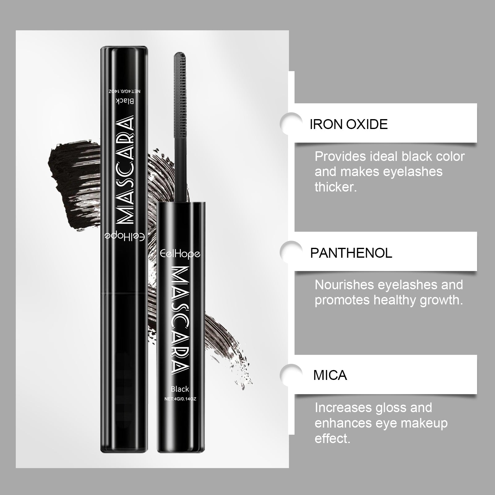 Black Mascara Long-Lasting Long-Lasting Makeup Natural Beautiful Curling Does Not Easily Stain Black Mascara - Korvel