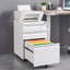 Premium Mobile Metal Filing Cabinet with Lock - 3 Drawers