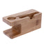 Alloet Wooden Charging Dock Station for Mobile Phone Holder Stand Bamboo Charger Stand Base For Apple Watch and For iphone - Korvel