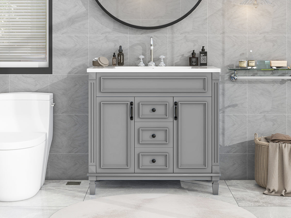 36'' Modern Bathroom Vanity with Soft Closing Doors
