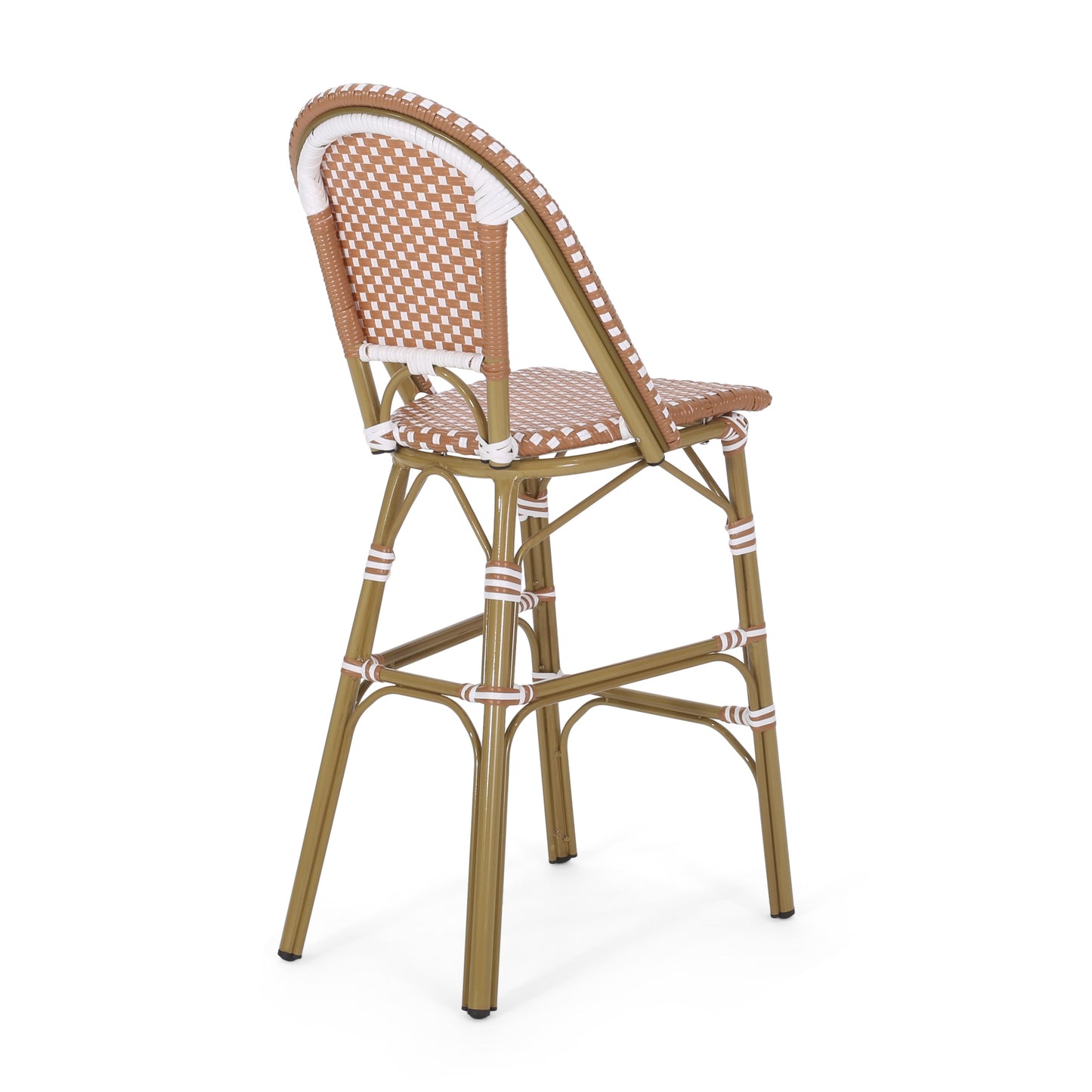 Wicker Bar Stool with Aluminum Frame - Set of 2