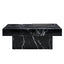 A modern and practical coffee table made of MDF material with black patterns - Korvel