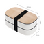 Japanese Style Double-Layer Bamboo Lid Bento Box