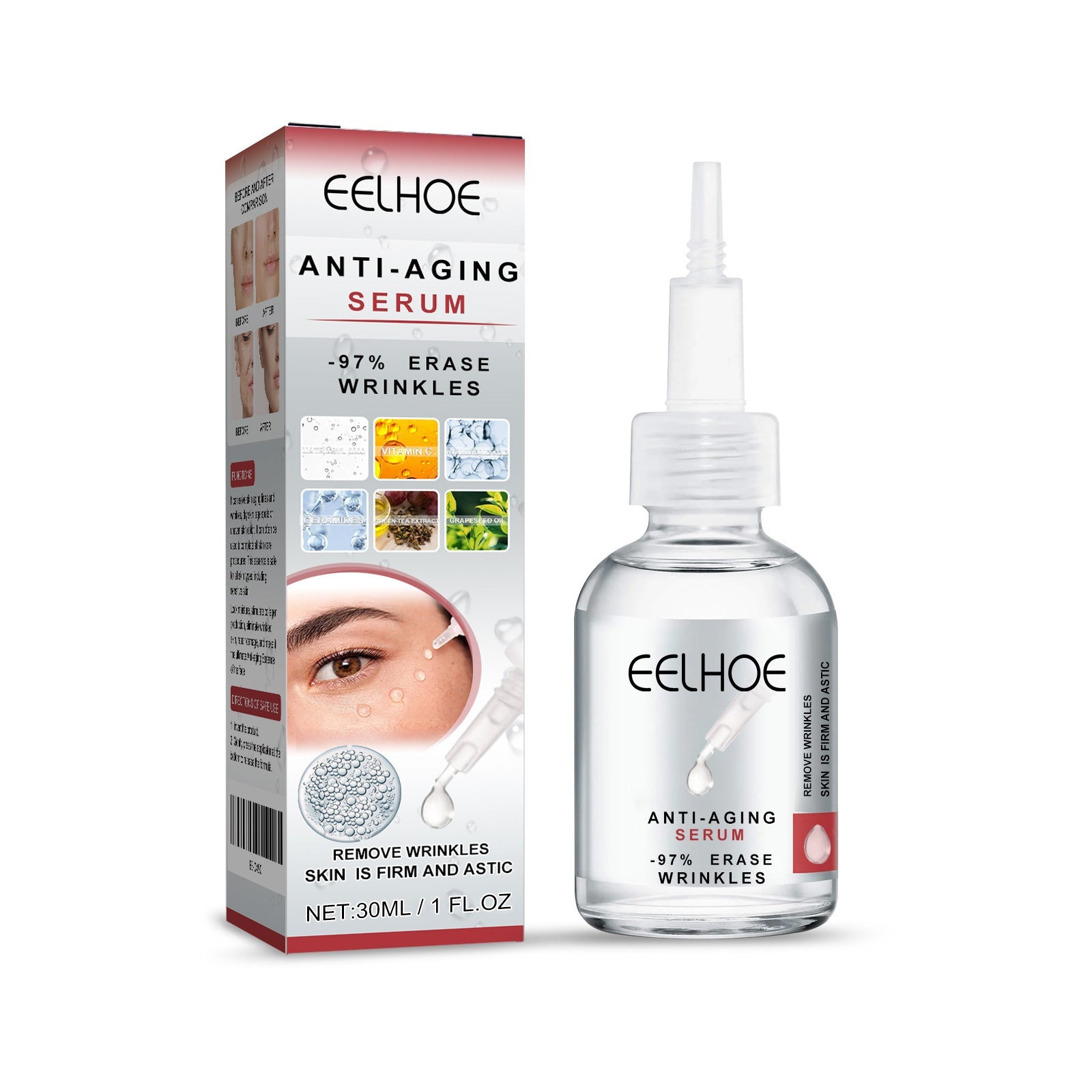 Deep Cleansing Anti-Wrinkle Serum, Facial Skin Smoothing Fine Lines Hydrating Firming And Care Serum - Korvel