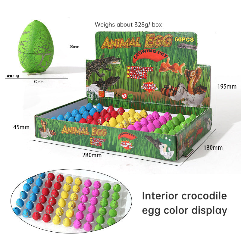Dinosaur egg children soak in water to expand hatching small toys cracked shell simulation animal - Korvel