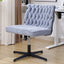 Armless Office Desk Chair No Wheels BLUE - Korvel