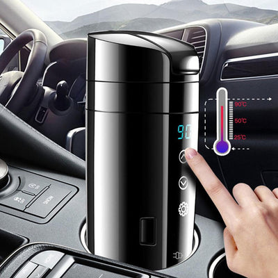 Premium 70W Electric Car Kettle - Real-time Temperature Control