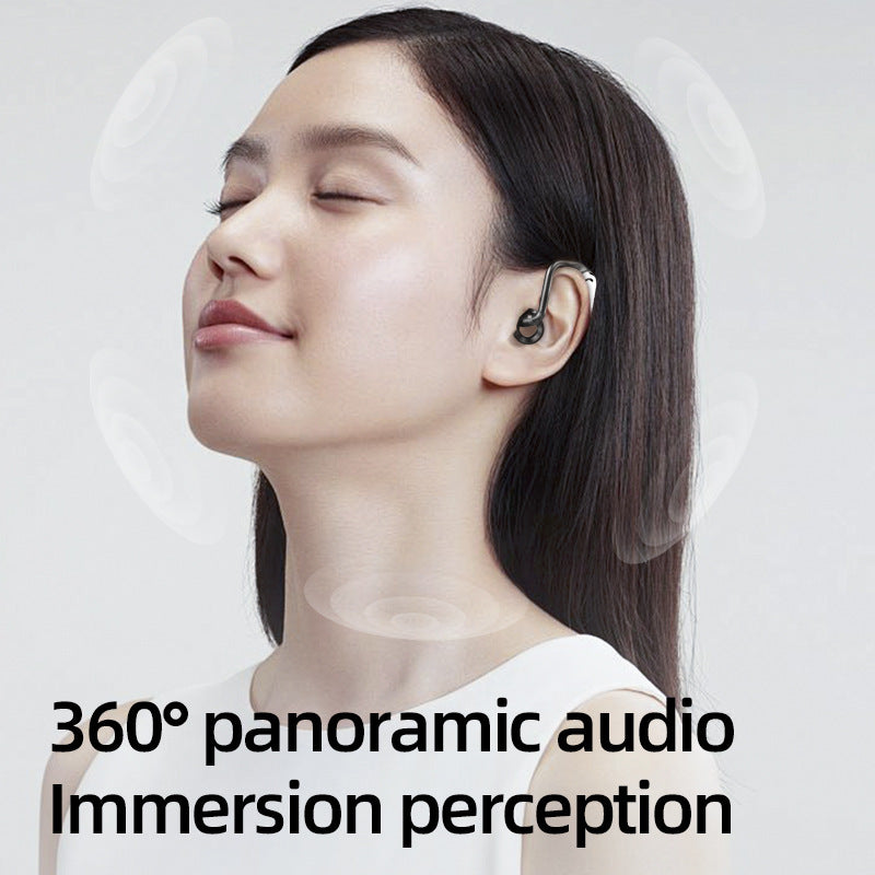 GT-R Bluetooth Earphones Hanging Ear Bone Conduction Wireless Bluetooth Earphones Long Range Office Business Digital Display Screen - Korvel