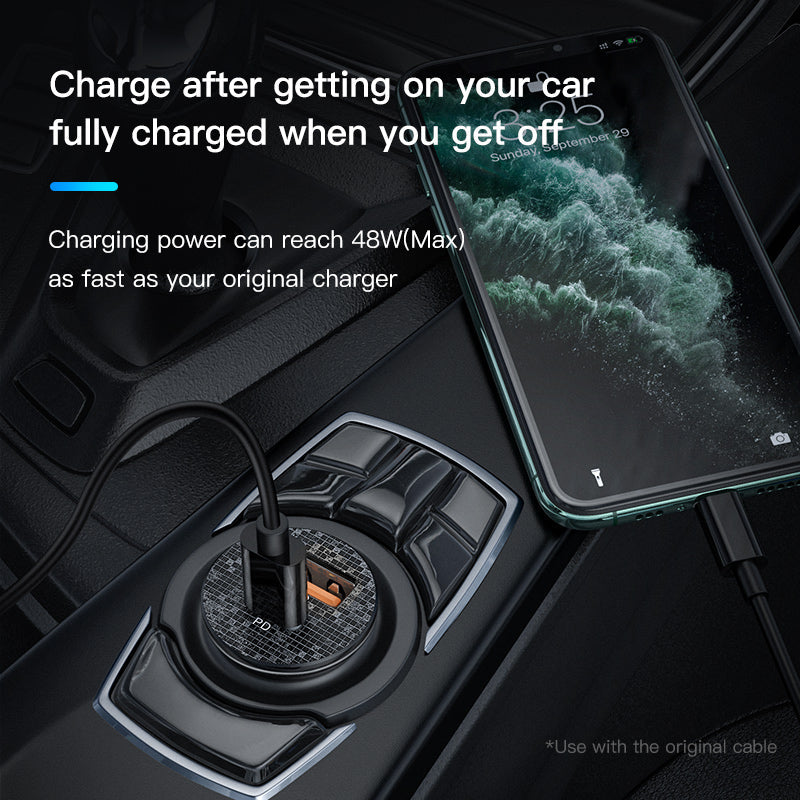 Chargeur de voiture KUULAA Quick Charge 4.0 48W pour appareils mobiles