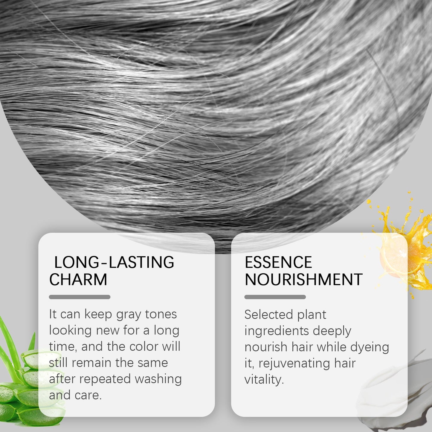 Premium Grey Hair Cream for Moisturizing & Color