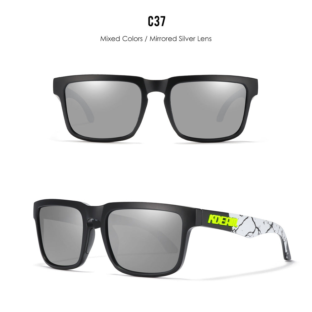 Classic polarized sunglasses for men and women ultra light driving glasses colorful real film sunglasses - Korvel