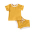 2020 Toddler Baby Boys Girls Summer Clothing Newborn Kids Baby Girls Ribbed Knitted Short Sleeve T-shirts+Shorts Tracksuits Sets - Korvel