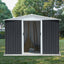 GO 47.2" Large Wooden Dog House Outdoor, Outdoor & Indoor Dog Crate, Cabin Style, With Porch, 2 Doors - Korvel