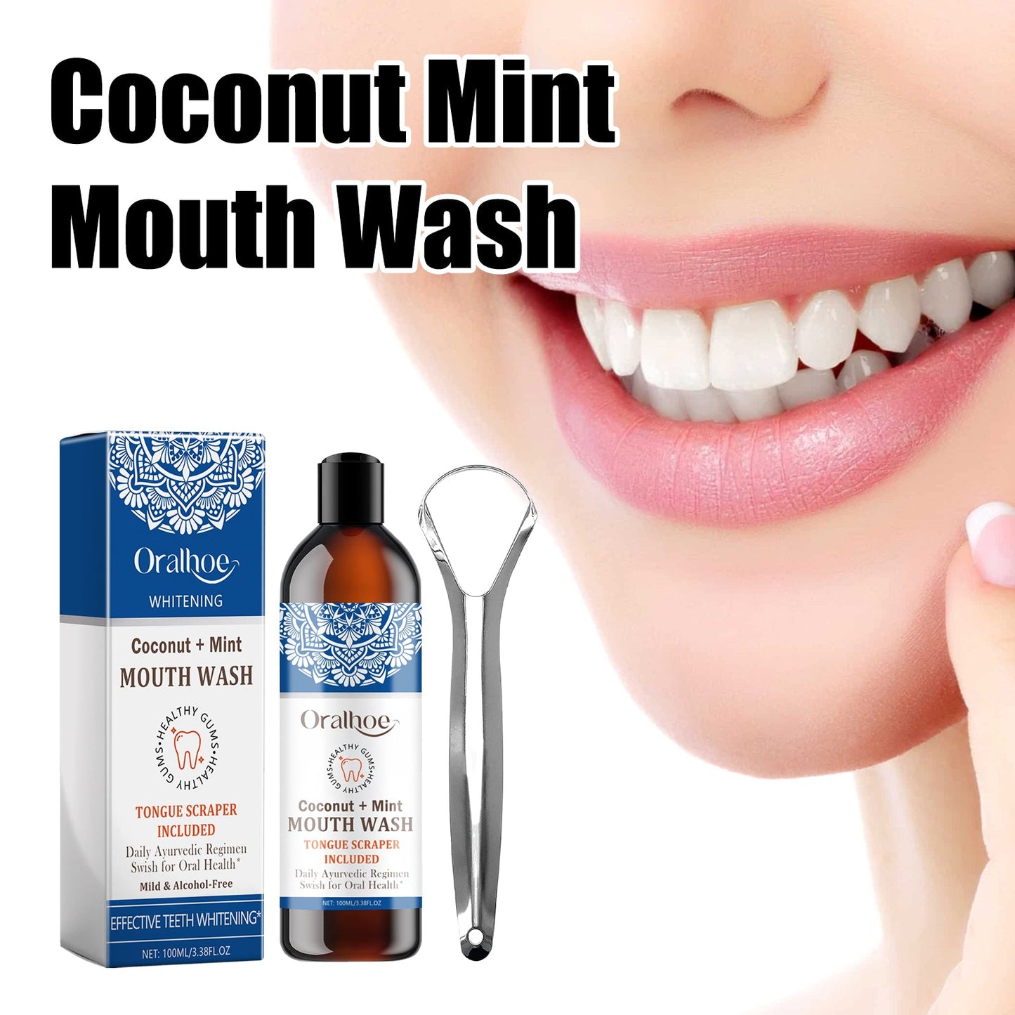 Teeth Rinse, Deep Clean Mouth Fresh, Deodorizing And Whitening Teeth Stain Removing Mouthwash - Korvel