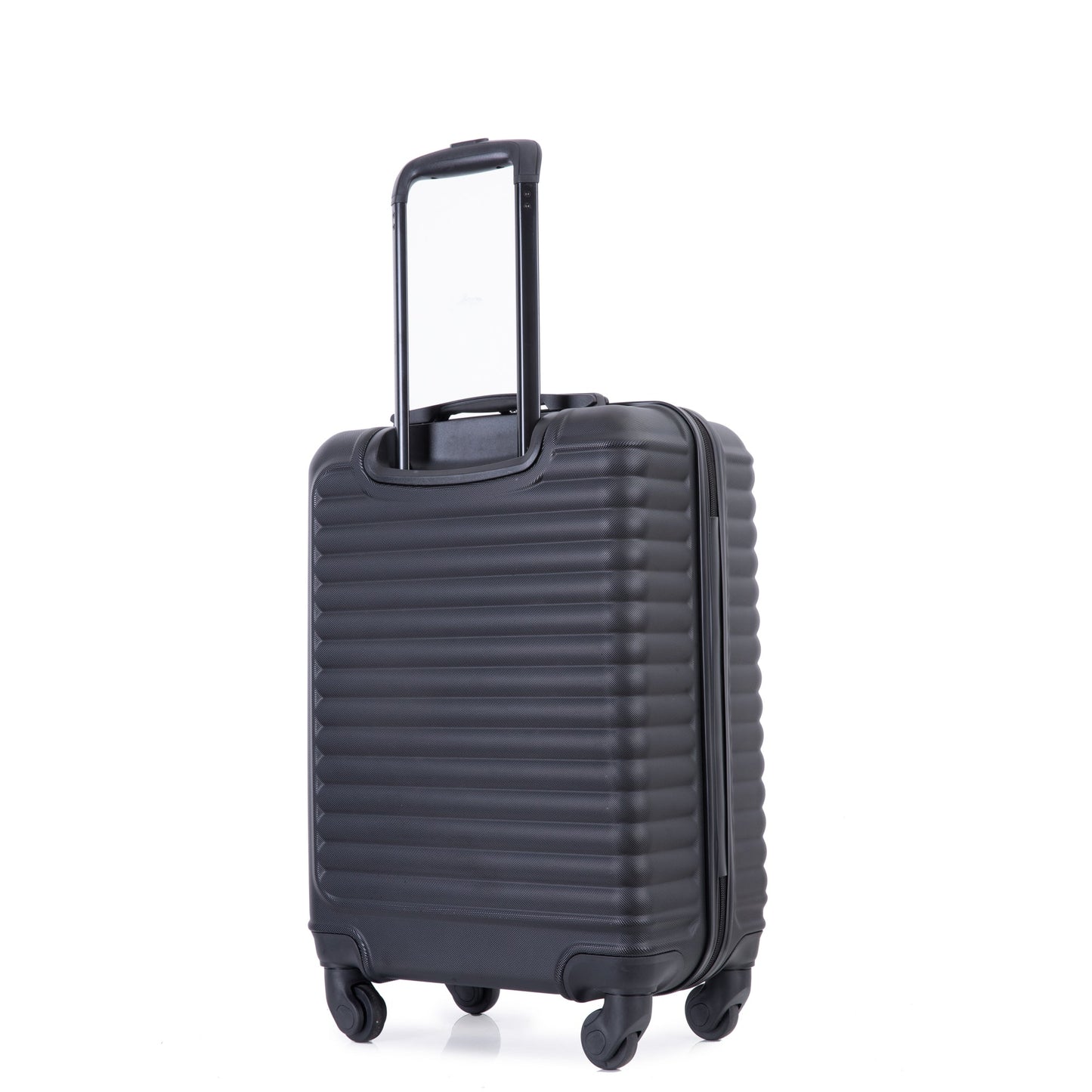20" Carry on Luggage Lightweight Suitcase, Spinner Wheels, Black - Korvel