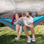 Light double nylon camping hammock with straps. Great for trips, beach, yard & garden. - Korvel