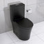 Matte Black Elongated One Piece Toilet Dual Flush 1.1/1.6 GPF Water Saving Map 1000g,Matte Black - Korvel