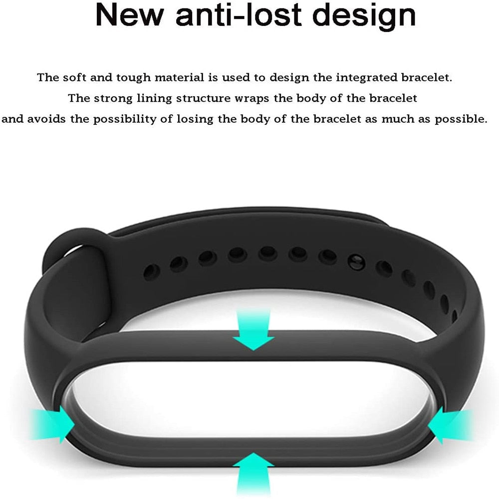 Bracelet en silicone premium pour Xiaomi Mi Band 3-7