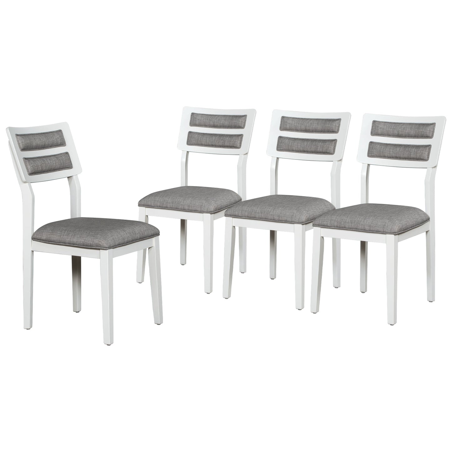 Ensemble de salle à manger TREXM Classic 6 pièces - Blanc et gris