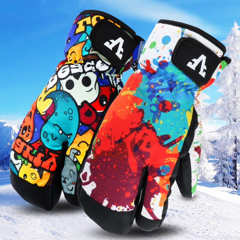 Men Women Kids Winter Warm Snowboarding Ski Gloves Snow Mittens Waterproof Cycling Skiing Snowmobile Handschoemen S M L XL - Korvel