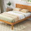 Platform Bed Frame with Headboard, Wood Slat Support No Box Spring Needed Full  Oak - Korvel
