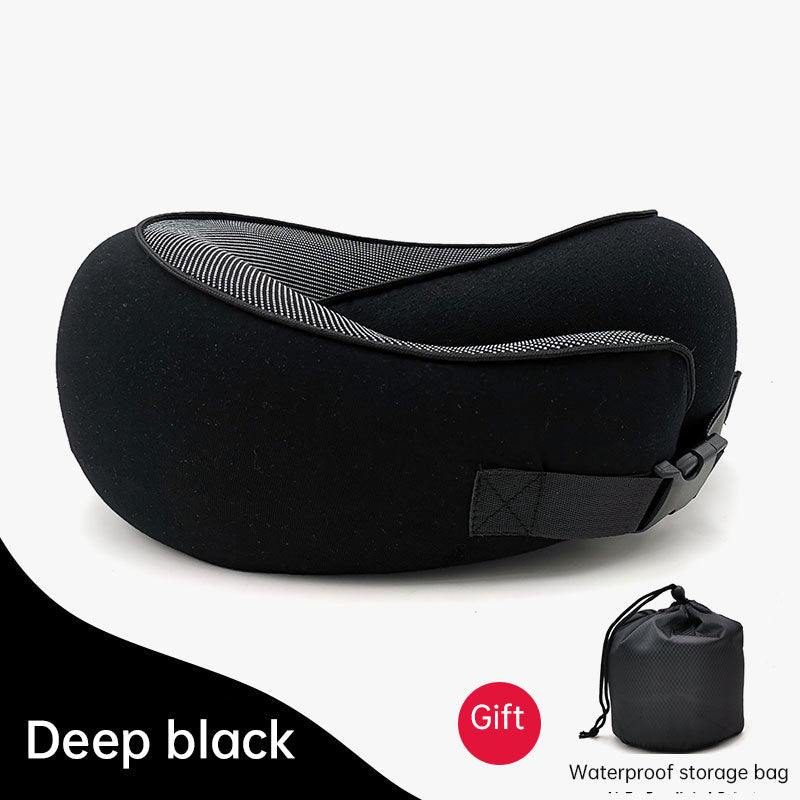 Memory Foam Neck Pillow Cervical Vertebra Travel Portable Noon Break Aircraft U Type Of Pillow Sleep Camping Pillow Carry Bag - Korvel