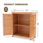 Potting Bench with Storage Cabinet and Metal Table Top for Outdoor Patio,Outdoor Work Station Table - Korvel
