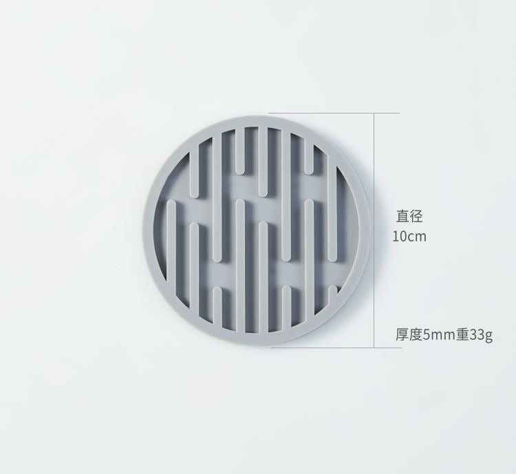 Hot selling silicone cup pad, circular and thickened 10CM drainage pad, heat insulation and anti slip tea cup pad - Korvel