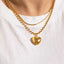 Collar con Colgante de Corazón de Acero de Titanio