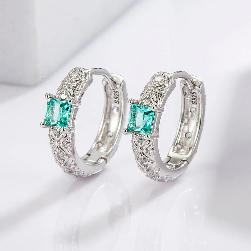 925 sterling silver daily versatile platinum plated earrings jewelry - Korvel