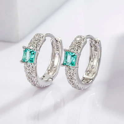 925 sterling silver daily versatile platinum plated earrings jewelry - Korvel