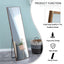 60x17 Brown Solid Wood Frame Full-length Mirror, Dressing Mirror, Bedroom Home Porch - Korvel