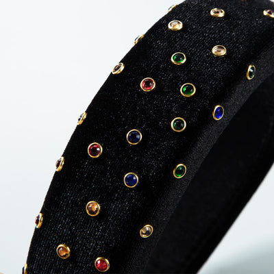 Thickened Sponge Gold Velvet Cloth Headband Female Ins Style Bag Cloth Wide-Brimmed Headband Catwalk Hair Accessories - Korvel