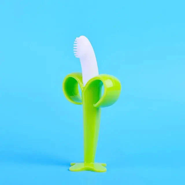 Cepillo de Entrenamiento y Mordedor de Silicona Banana Buds