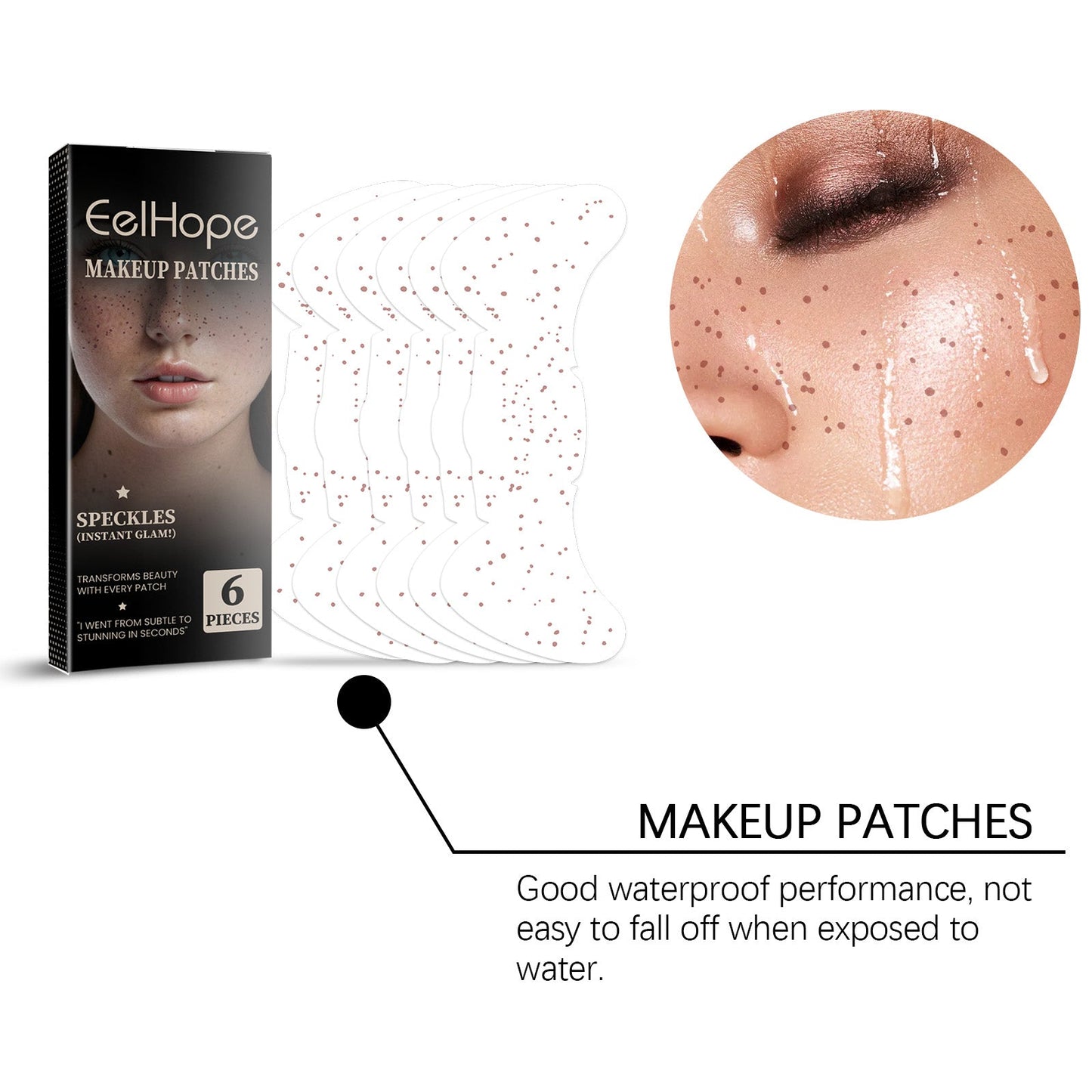 Makeup Patches, Waterproof And Sweat Resistant Long-Lasting Natural Freckles Makeup Stickers - Korvel