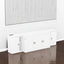 Lit Murphy Queen Size avec étagères et ports USB - Blanc