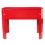 Mini Elevated garden bed, metal elevated outdoor flowerpot box, suitable for backyard and terrace, large flowerpot Red + Steel - Korvel