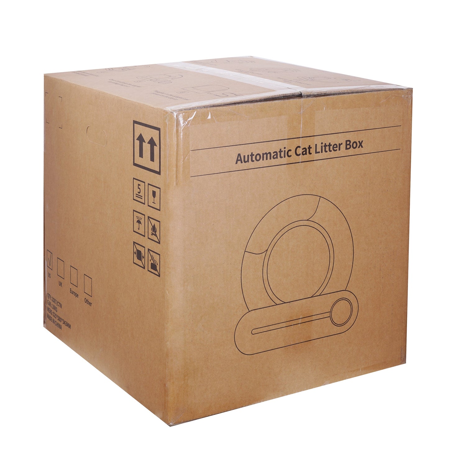 Caja de arena automática inteligente para gatos con control WiFi