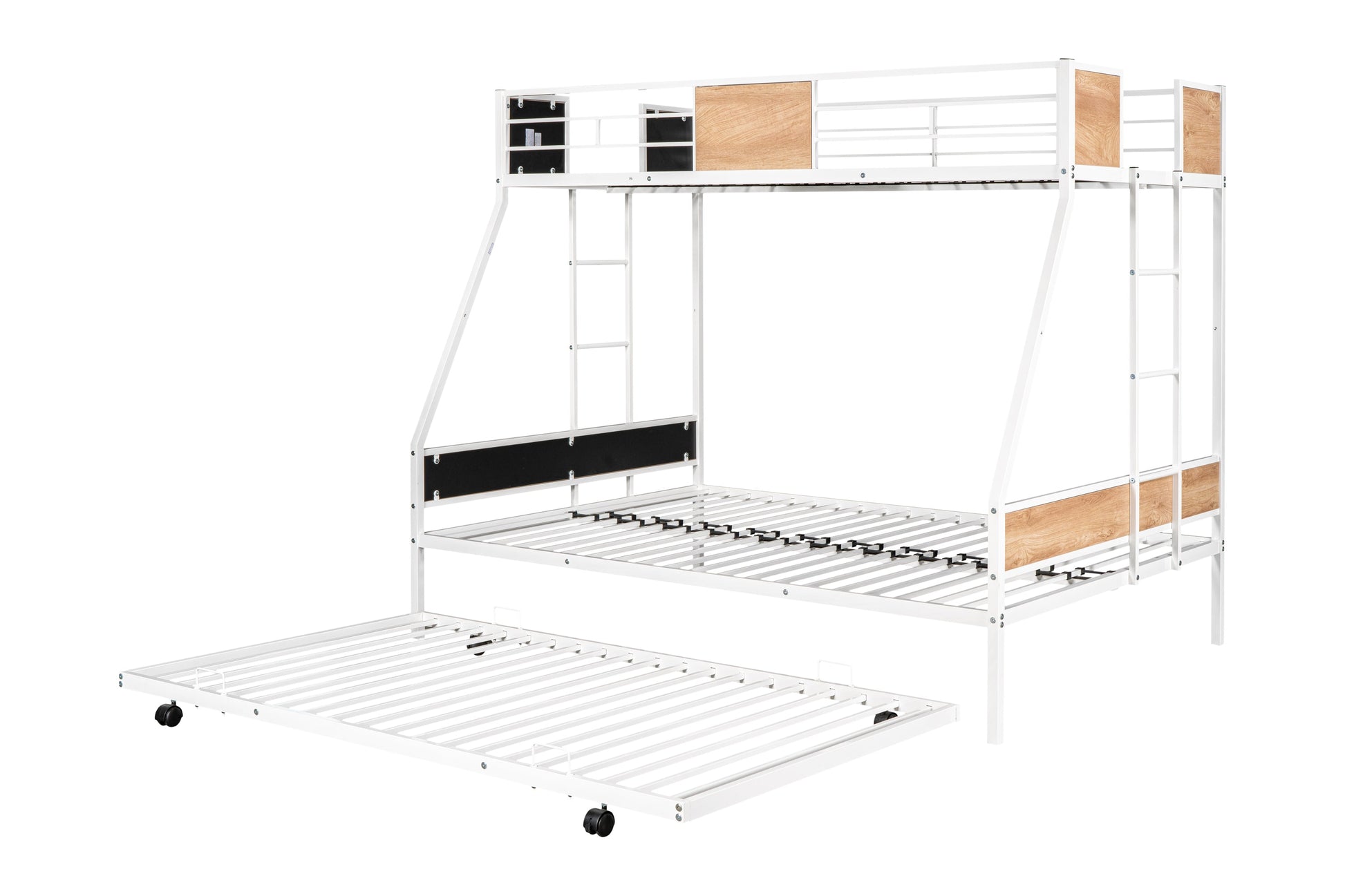 Metal Twin over Full Bunk Bed with Trundle - Korvel