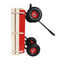 Outdoor Wagon All Terrain Pulling w/Wood Railing Air Tires Children Kid Garden（Red） - Korvel