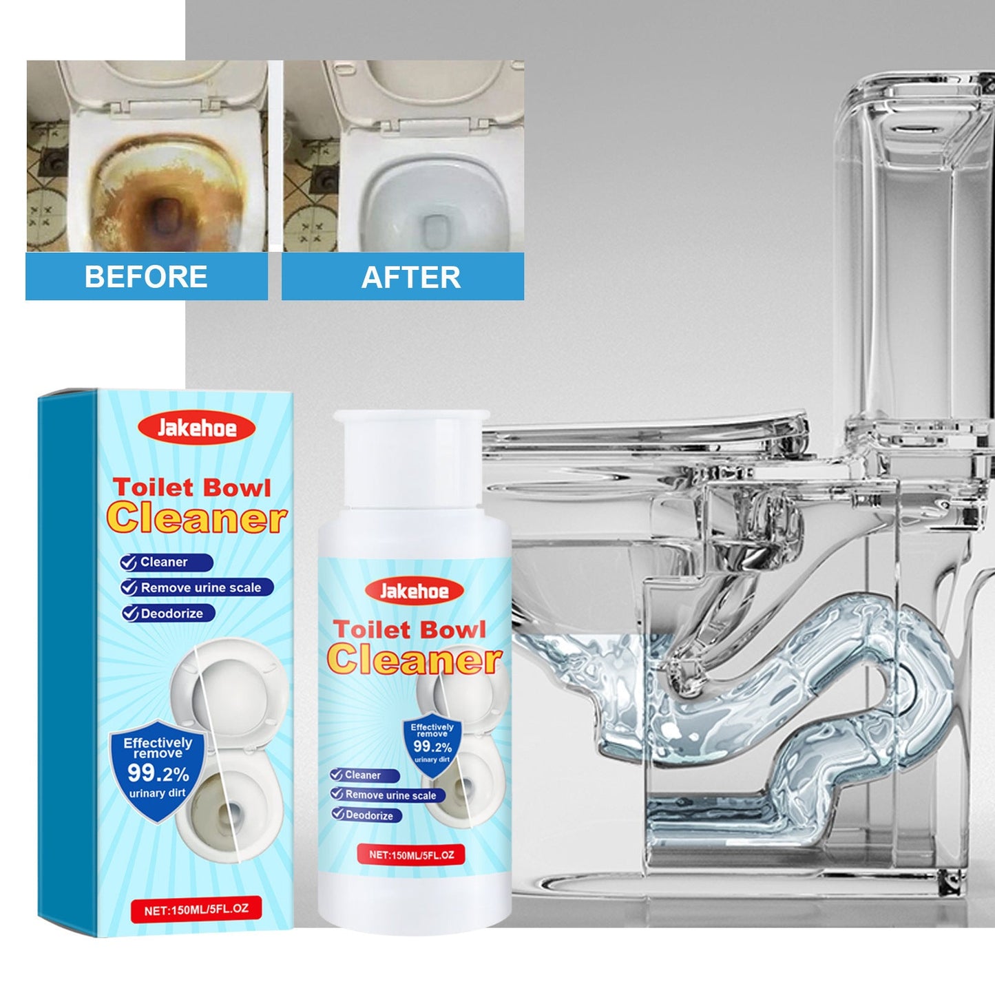 Nettoyant de cuvette de toilettes premium au parfum de citron frais