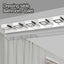 LED Modern Chrome Makeup Light, 6-Lights Acrylic Chrome Makeup Mirror Light - Korvel