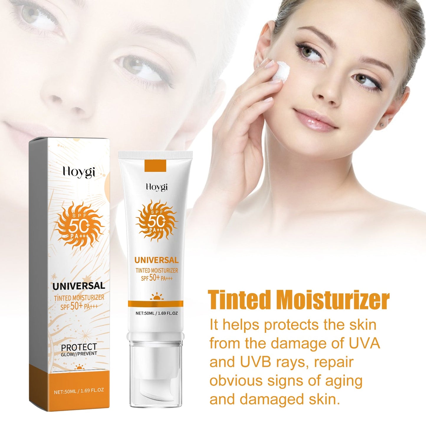 Tinted Moisturizer, Outdoor UV Protection Brightening Skin Hydrating Protective Cream - Korvel