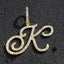 Hip Hop Grass Letter Pendant with Cuban Chain