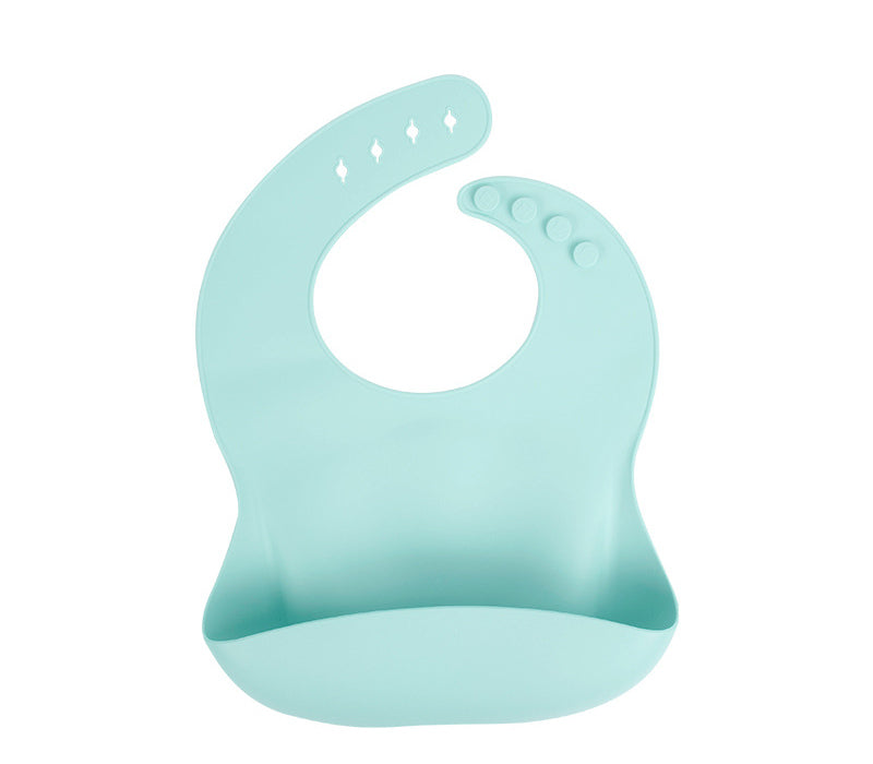 Baby silicone rice bag Baby rice bag bib Baby saliva towel waterproof mouth bag No wash and oil proof - Korvel