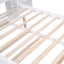Full Size Storage Platform Bed with Pull Out Shelves and Twin Size Trundle, White - Korvel
