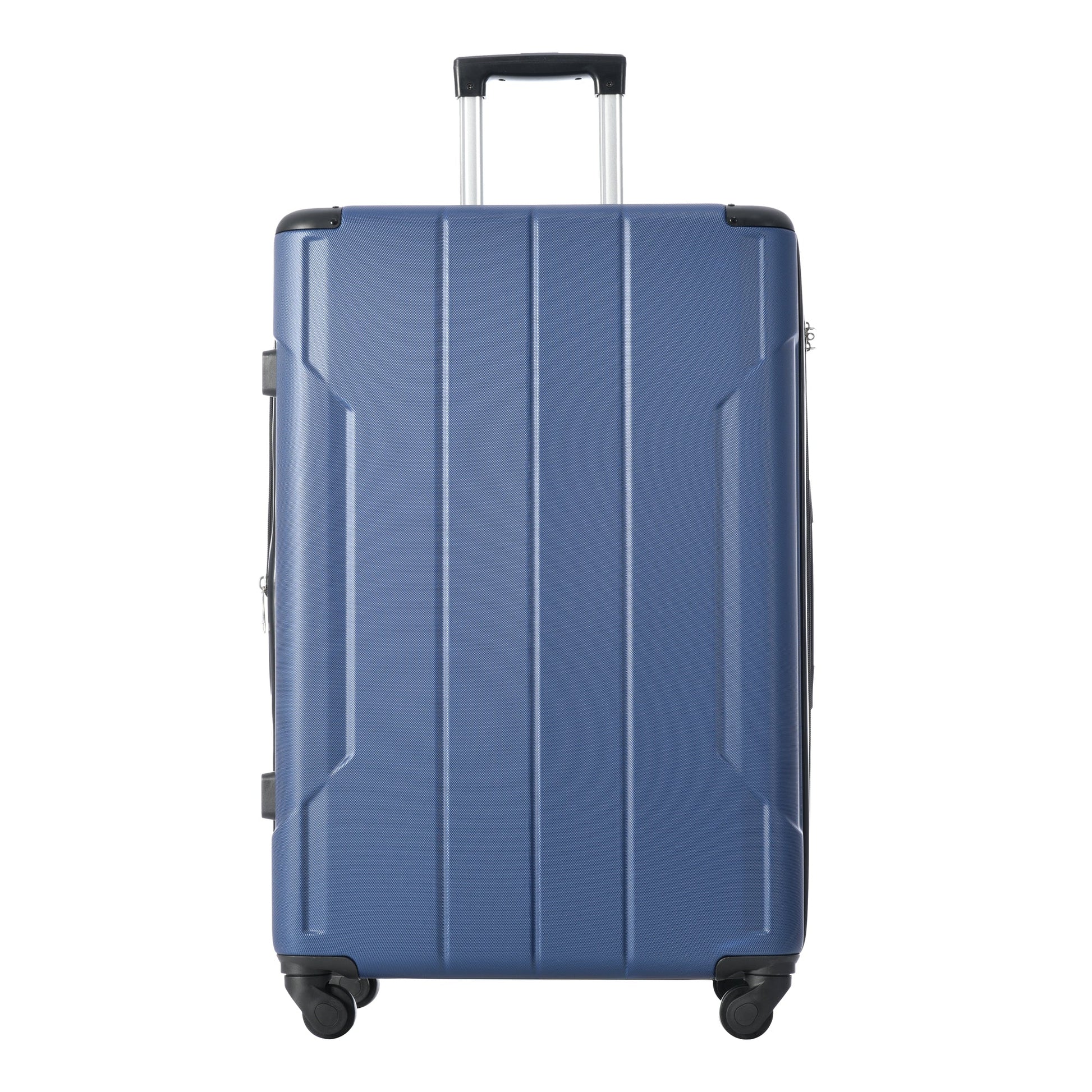 Hardshell Luggage Spinner Suitcase with TSA Lock Lightweight Expandable 24'' (Single Luggage) Blue + ABS + 24 Inch - Korvel